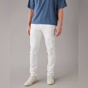 American Eagle White Flex Skinny Jeans 42x32